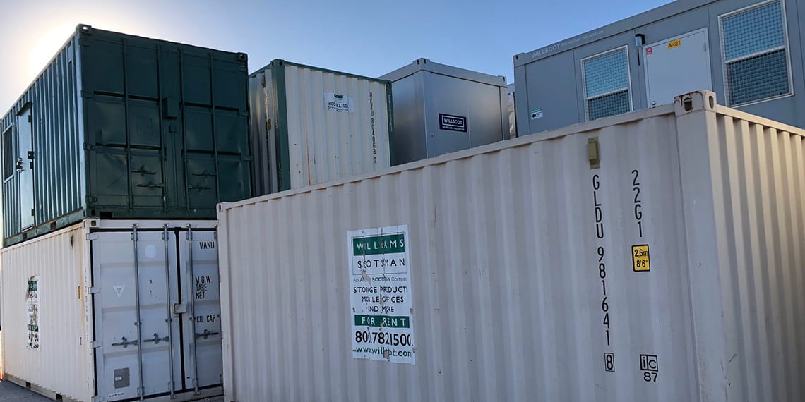 storage containers and modular buildings at WillScot Austin, TX