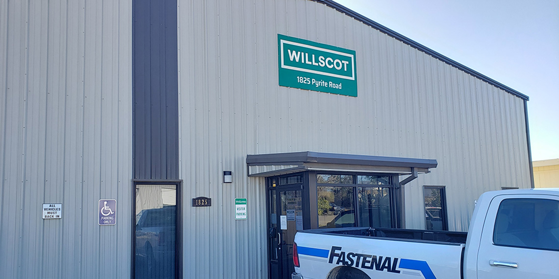 an exterior sign for Willscot, Casper, WY