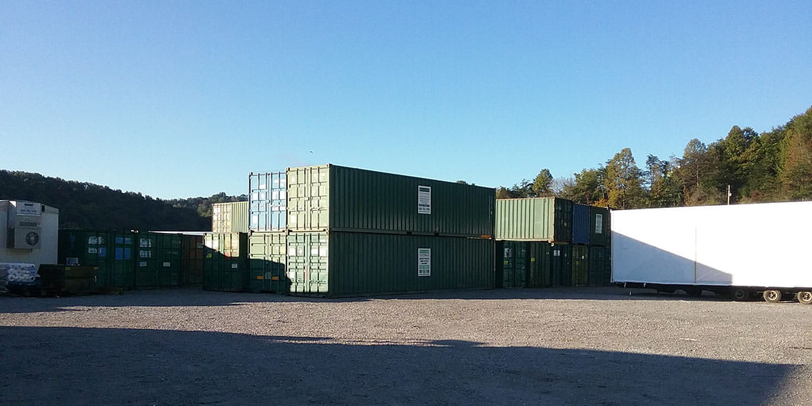 stacked WillScot containers at WillScot Charleston, WV