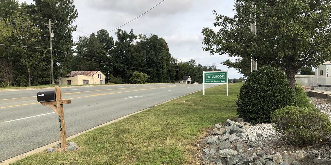 WillScot signage near the road in Greensboro, NC