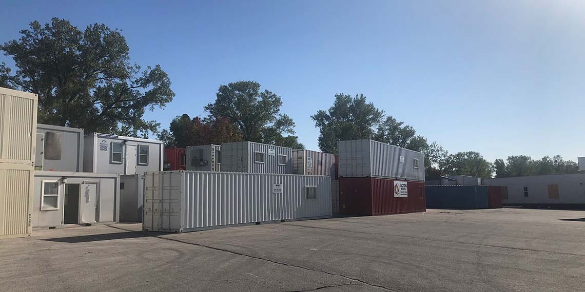 FLEX offices and storage containers at the WillScot Kansas City, KS location