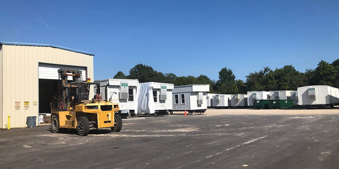 various mobile office trailers at WillScot Memphis, TN
