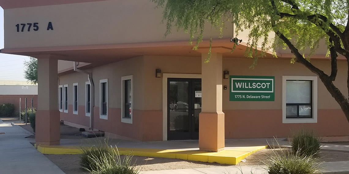 side angle of the front entrance to WillScot Phoenix, AZ
