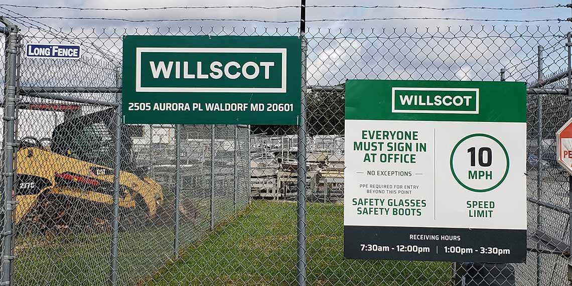 WillScot signage in Washington, DC