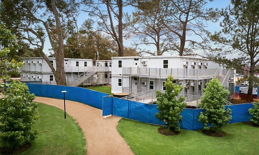 FLEX temporary buildings used during renovations at UC San Diego.