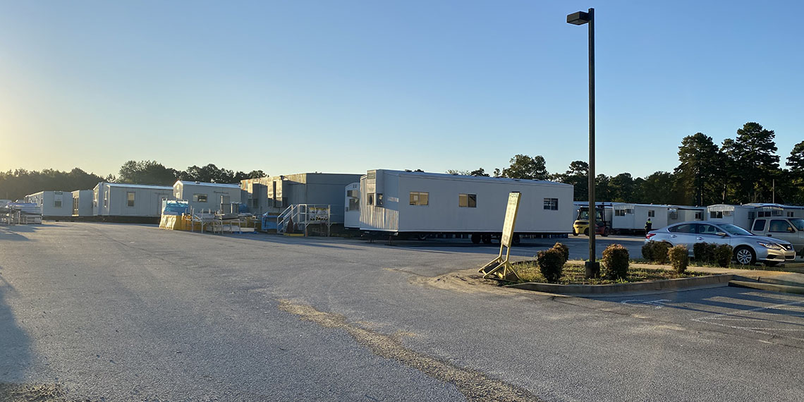 various types of portable trailers at WillScot South Atlanta, GA