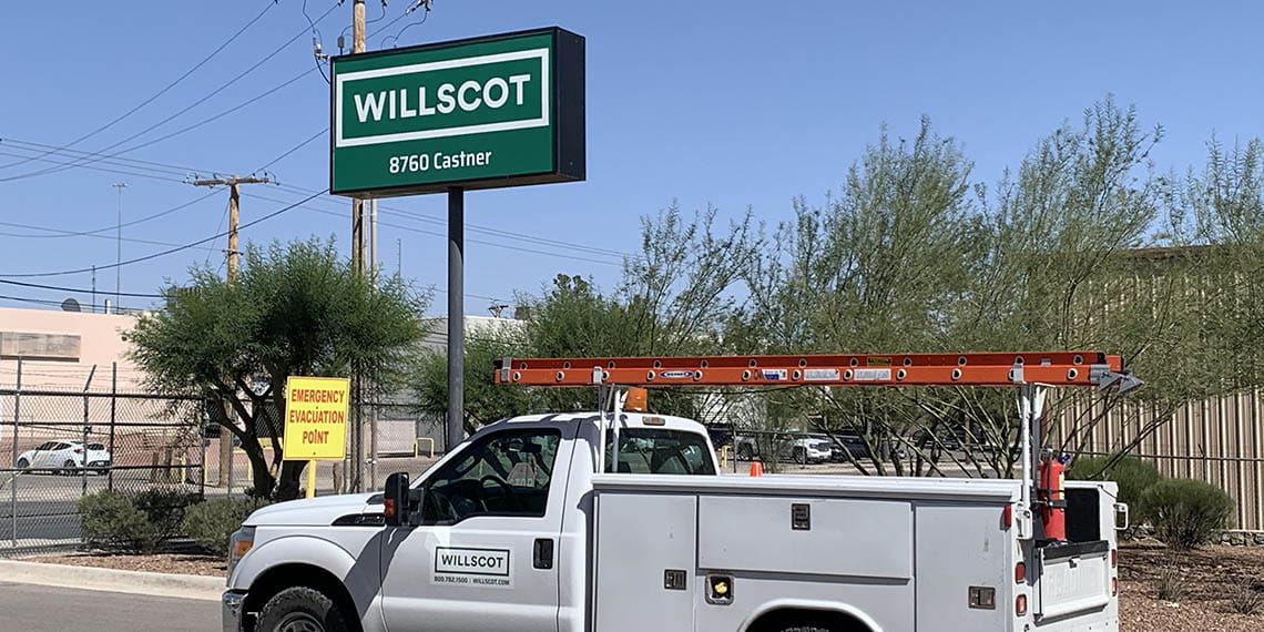 an exterior sign for WillScot El Paso, TX
