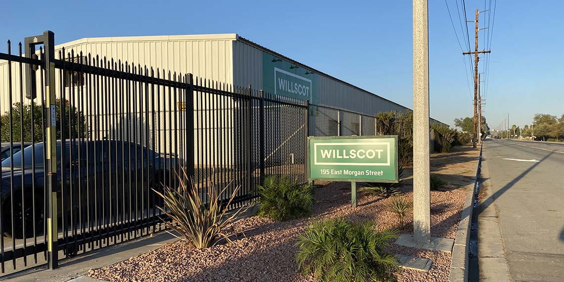 building exterior and signage of WillScot Inland Los Angeles, CA