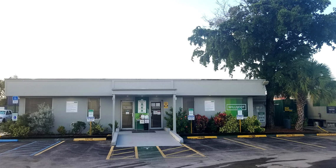 front entrance to WillScot Miami, FL office