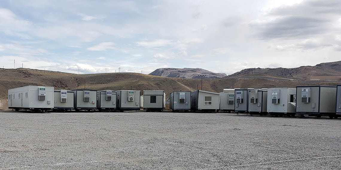 various mobile office trailers at WillScot Reno, NV