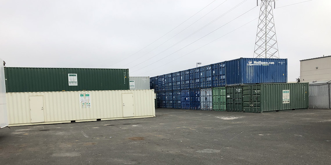 storage and office containers at the WillScot San Francisco, CA location
