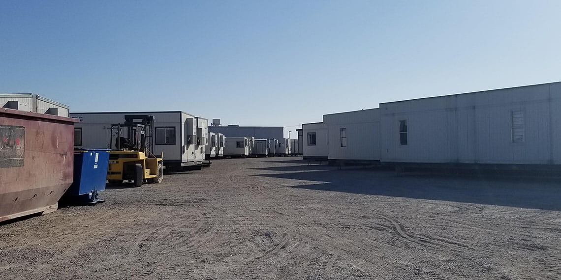 various mobile office trailers at WillScot Tucson, AZ